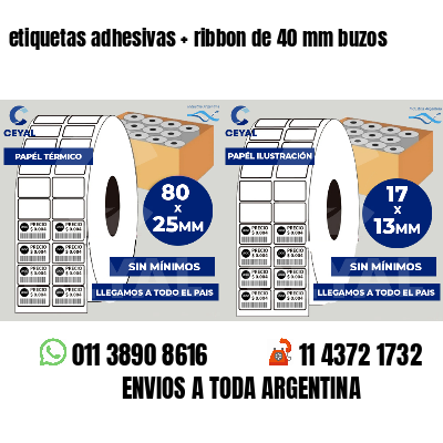 etiquetas adhesivas   ribbon de 40 mm buzos