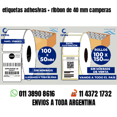 etiquetas adhesivas ribbon de 40 mm camperas
