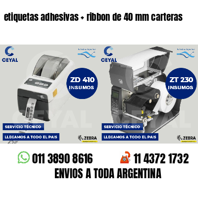 etiquetas adhesivas ribbon de 40 mm carteras