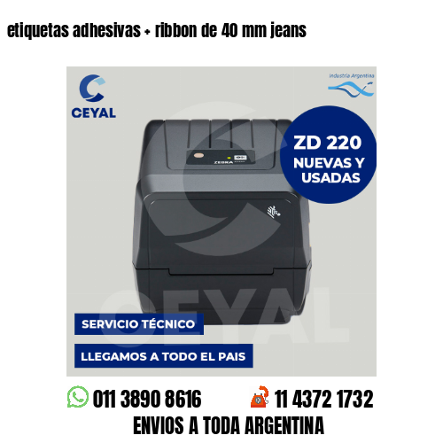 etiquetas adhesivas   ribbon de 40 mm jeans