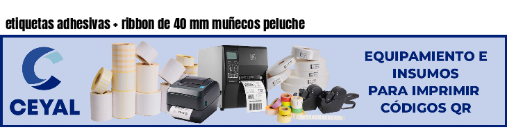etiquetas adhesivas   ribbon de 40 mm muñecos peluche