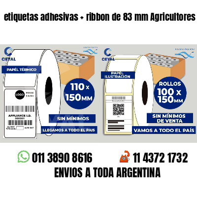 etiquetas adhesivas ribbon de 83 mm Agricultores