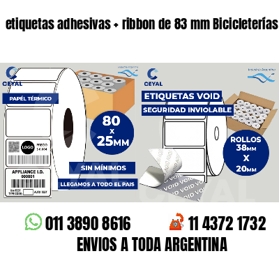 etiquetas adhesivas ribbon de 83 mm Bicicleterías