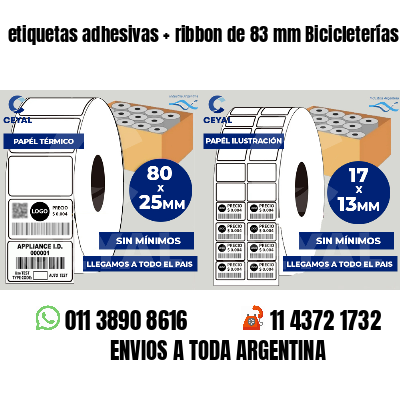 etiquetas adhesivas ribbon de 83 mm Bicicleterías