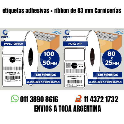 etiquetas adhesivas ribbon de 83 mm Carnicerías