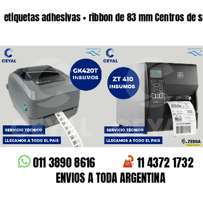 etiquetas adhesivas ribbon de 83 mm Centros de salud