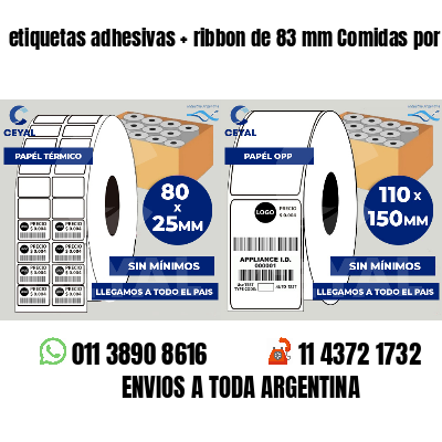 etiquetas adhesivas ribbon de 83 mm Comidas por peso