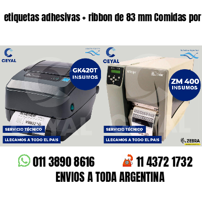 etiquetas adhesivas ribbon de 83 mm Comidas por peso
