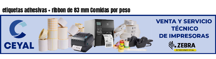 etiquetas adhesivas ribbon de 83 mm Comidas por peso
