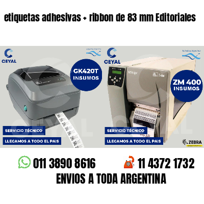 etiquetas adhesivas ribbon de 83 mm Editoriales