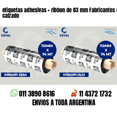 etiquetas adhesivas ribbon de 83 mm Fabricantes de calzado