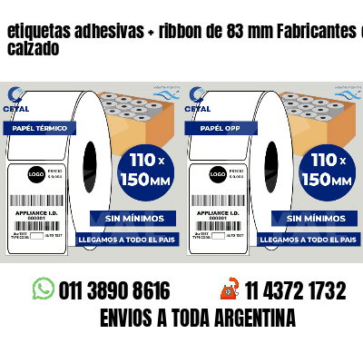 etiquetas adhesivas ribbon de 83 mm Fabricantes de calzado