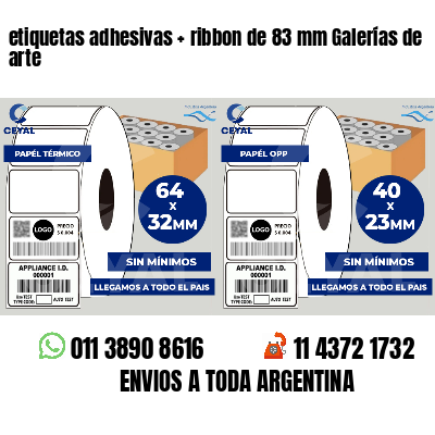 etiquetas adhesivas ribbon de 83 mm Galerías de arte