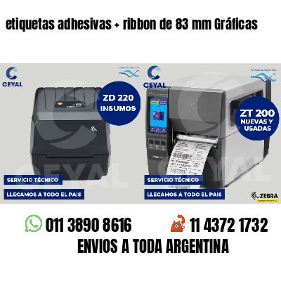 etiquetas adhesivas ribbon de 83 mm Gráficas