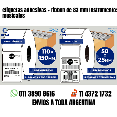 etiquetas adhesivas   ribbon de 83 mm Instrumentos musicales
