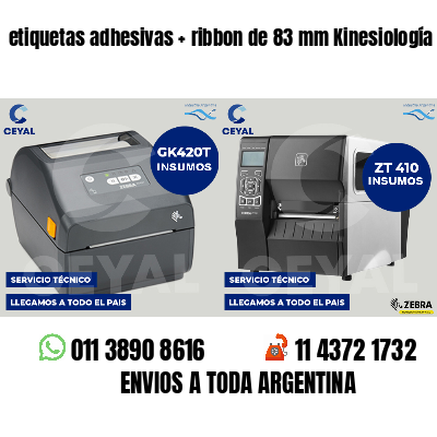etiquetas adhesivas ribbon de 83 mm Kinesiología