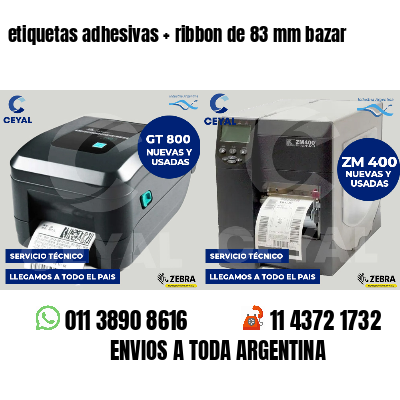 etiquetas adhesivas ribbon de 83 mm bazar