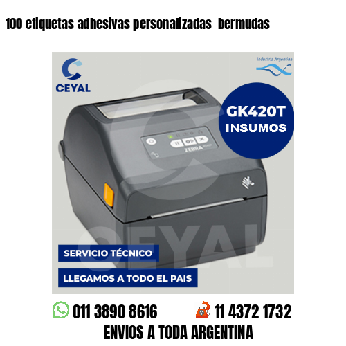 100 etiquetas adhesivas personalizadas bermudas