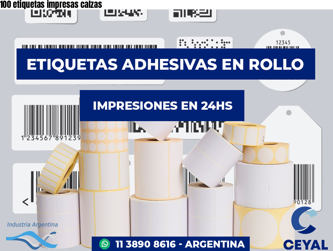 100 etiquetas impresas calzas