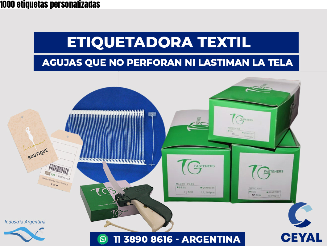 1000 etiquetas personalizadas