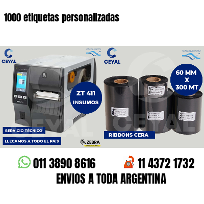 1000 etiquetas personalizadas