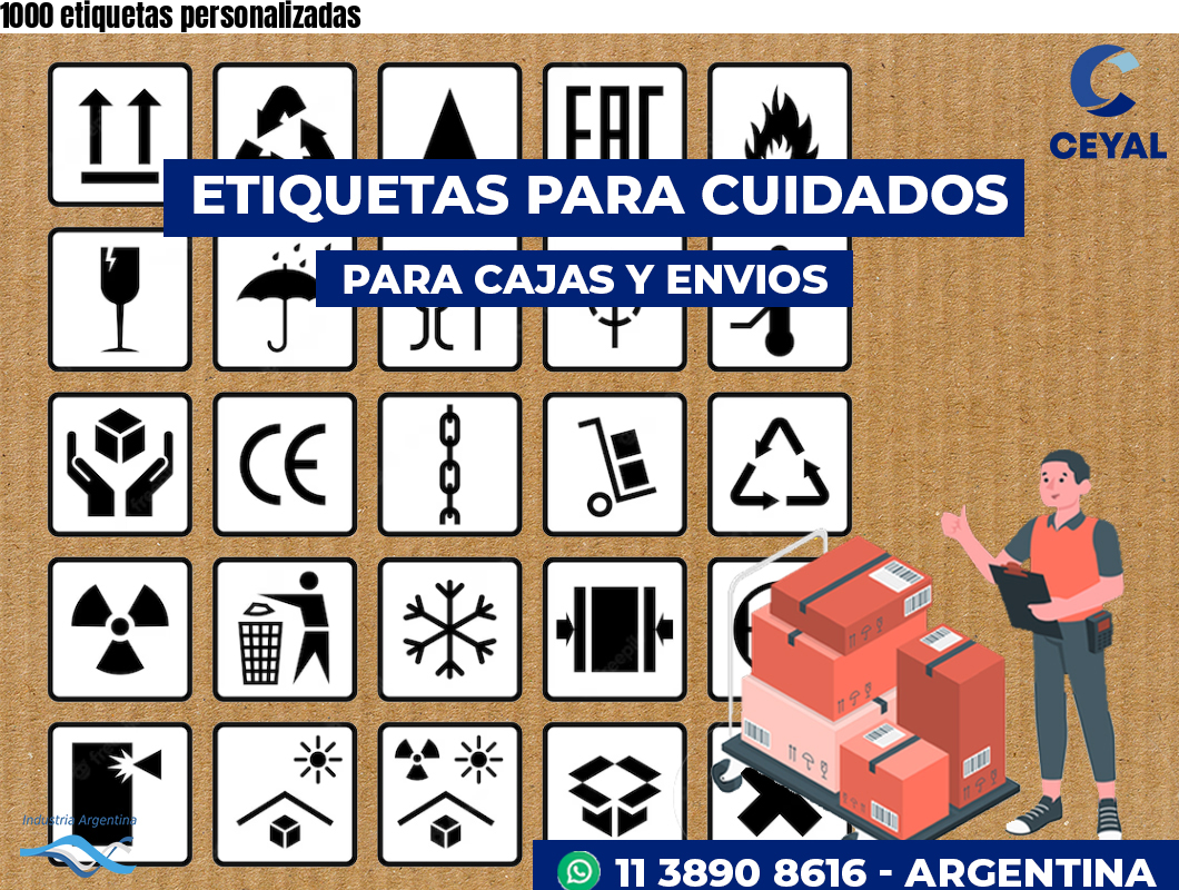 1000 etiquetas personalizadas