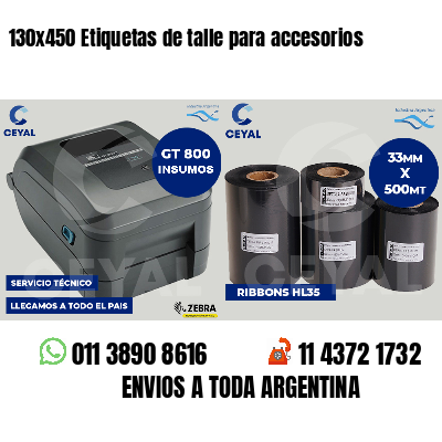 130x450 Etiquetas de talle para accesorios