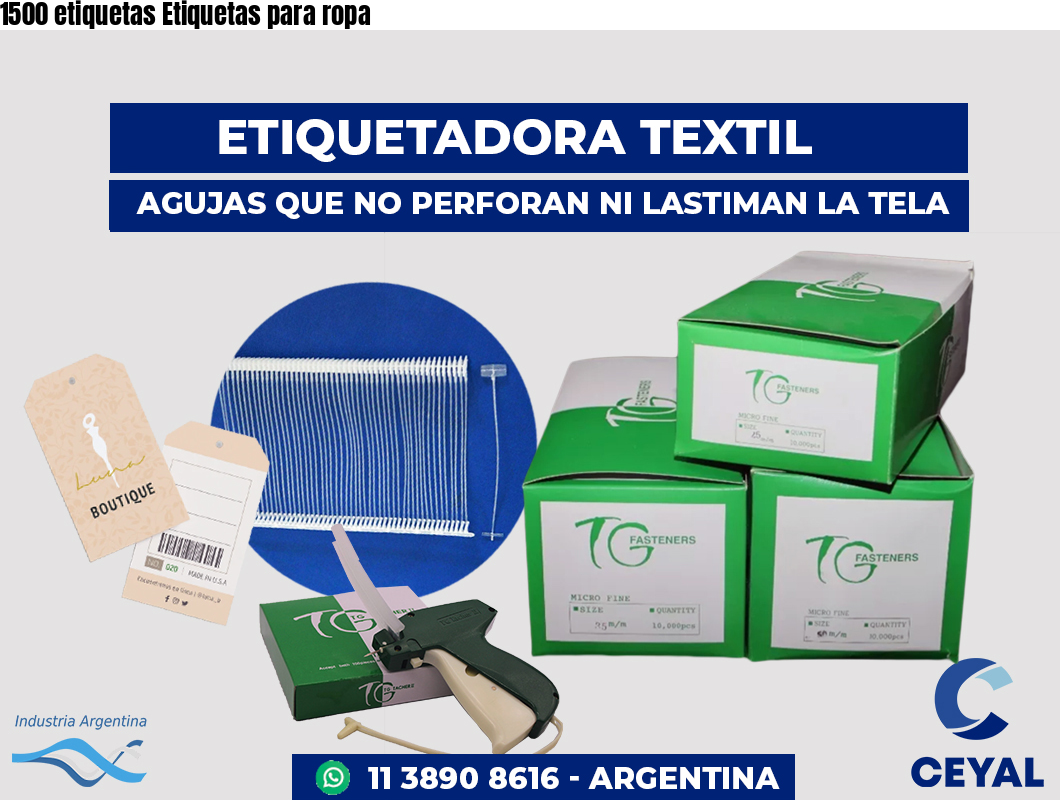 1500 etiquetas Etiquetas para ropa