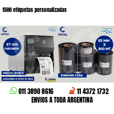 1500 etiquetas personalizadas