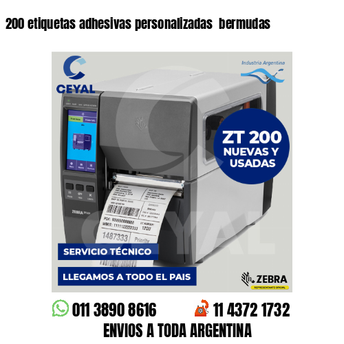 200 etiquetas adhesivas personalizadas bermudas