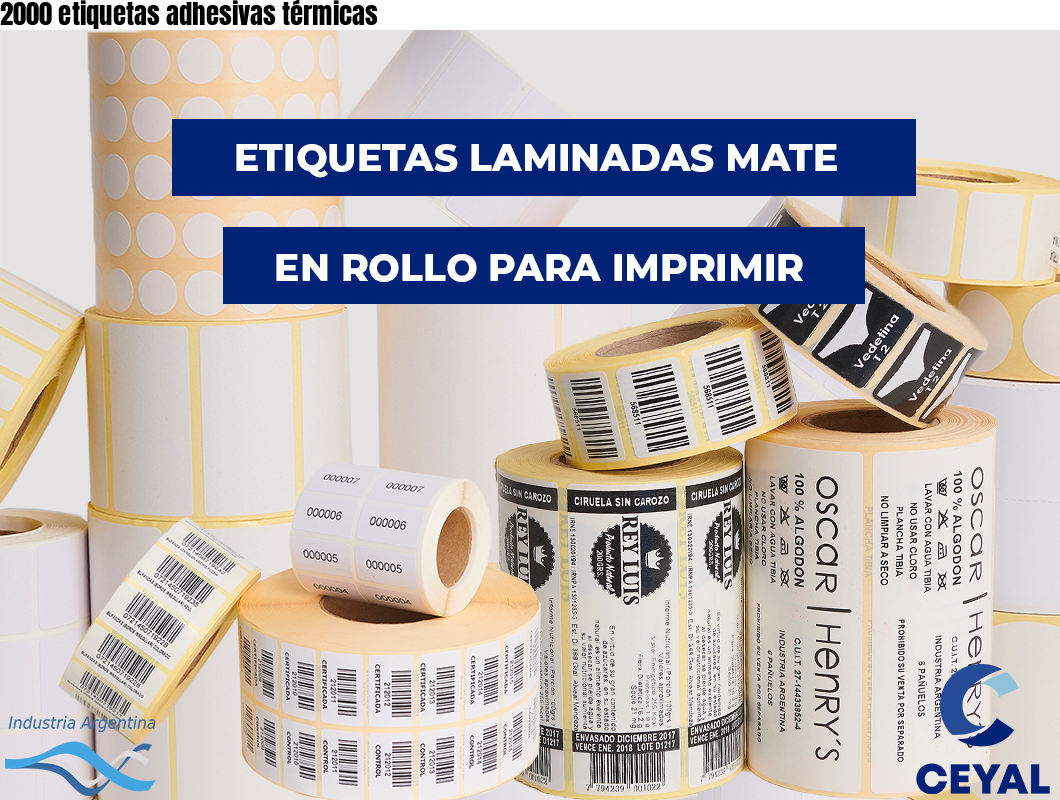 2000 etiquetas adhesivas térmicas