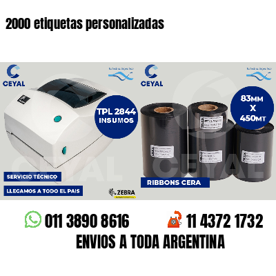 2000 etiquetas personalizadas