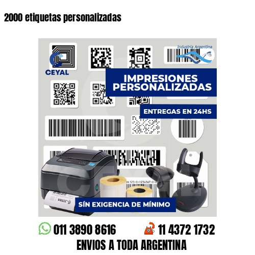 2000 etiquetas personalizadas