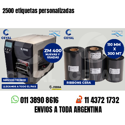 2500 etiquetas personalizadas