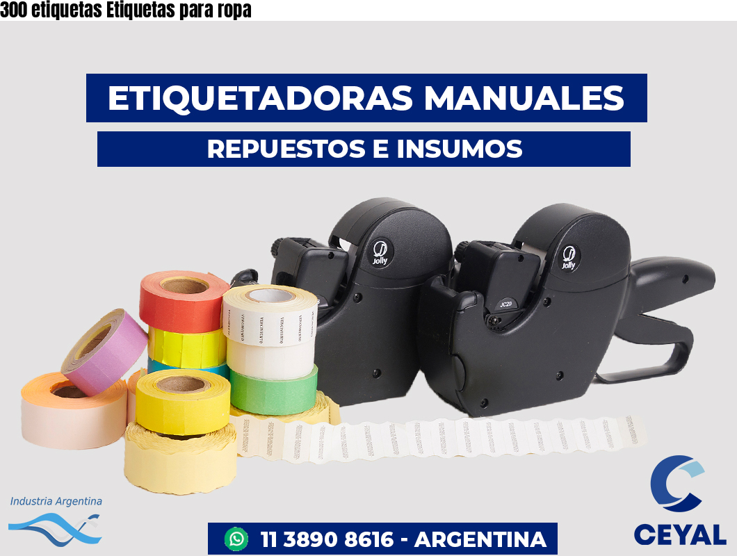 300 etiquetas Etiquetas para ropa