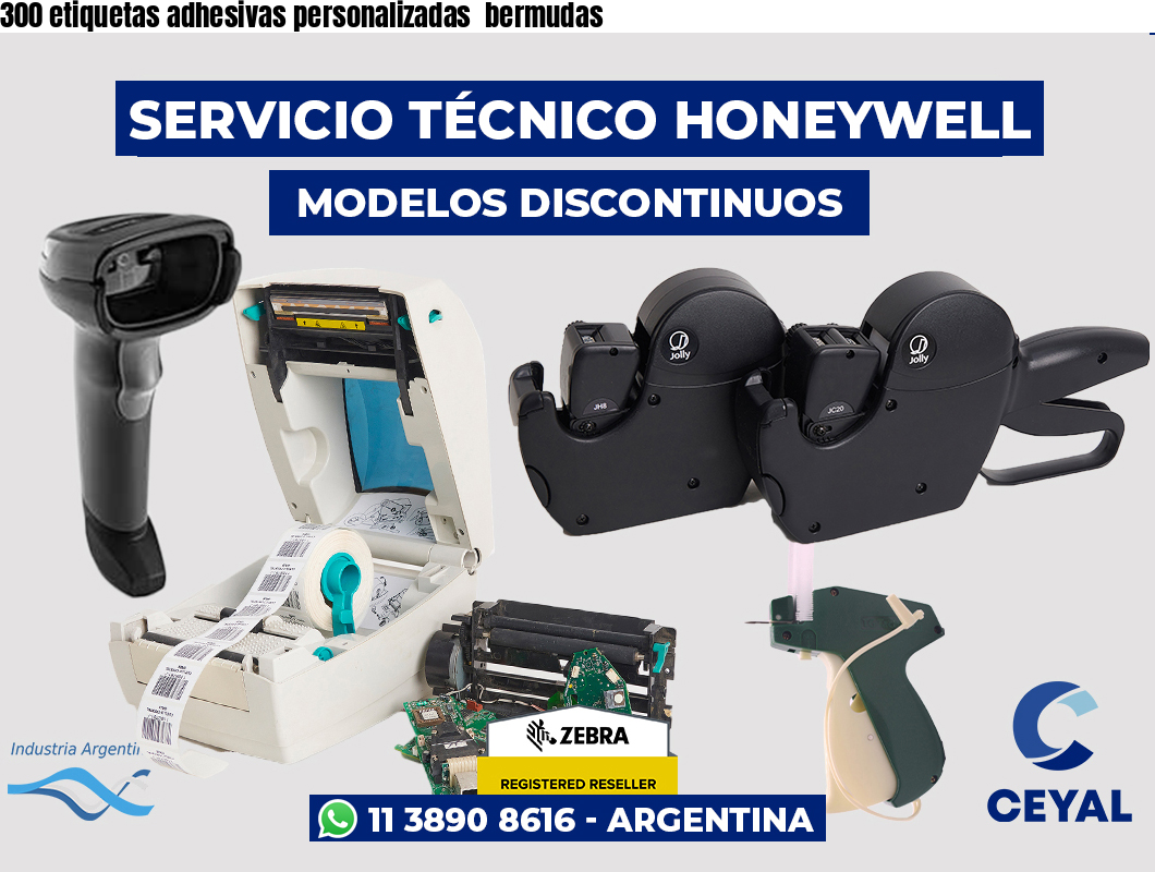 300 etiquetas adhesivas personalizadas bermudas