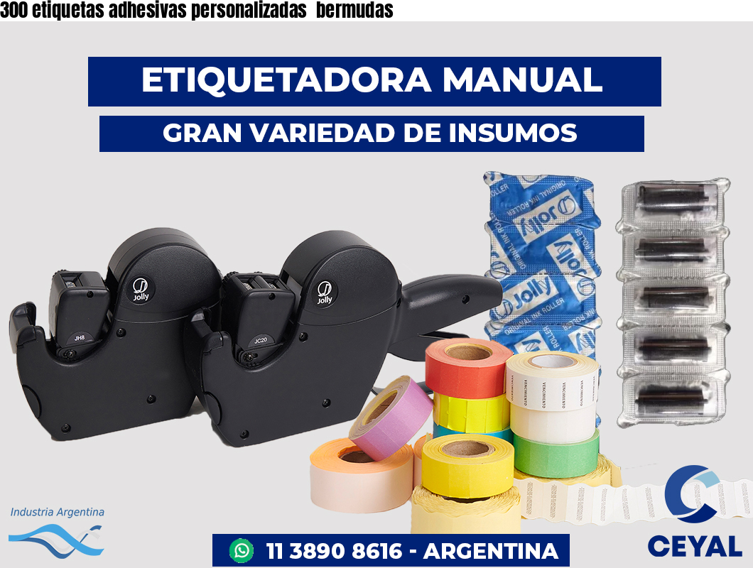 300 etiquetas adhesivas personalizadas bermudas