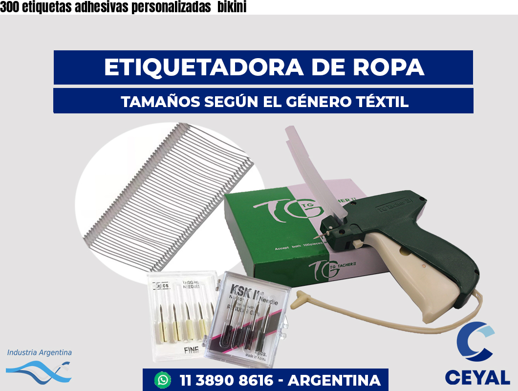 300 etiquetas adhesivas personalizadas  bikini