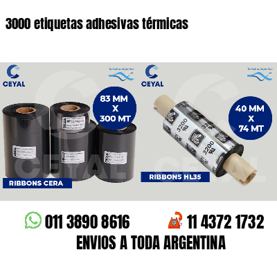 3000 etiquetas adhesivas térmicas