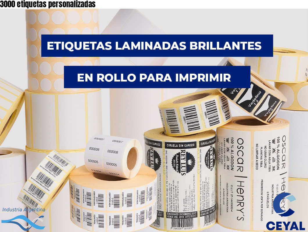 3000 etiquetas personalizadas