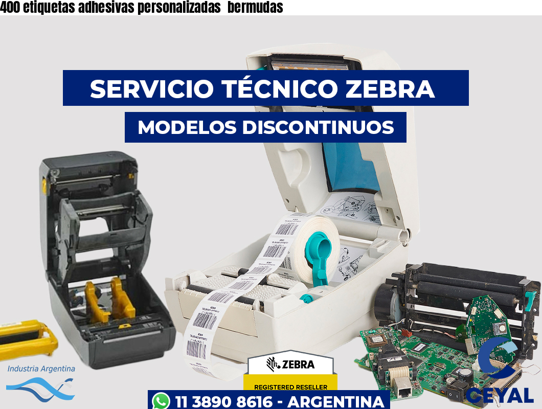 400 etiquetas adhesivas personalizadas bermudas