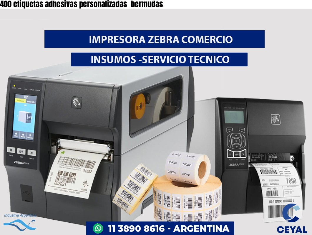 400 etiquetas adhesivas personalizadas  bermudas