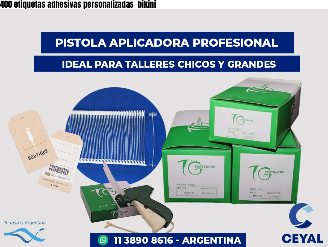 400 etiquetas adhesivas personalizadas bikini