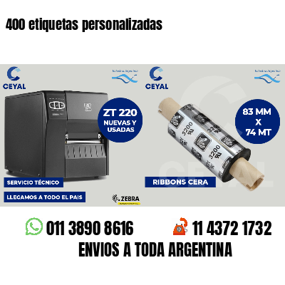 400 etiquetas personalizadas
