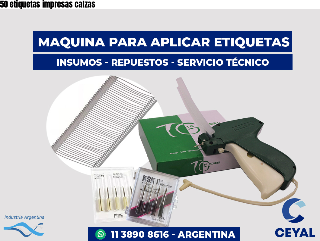 50 etiquetas impresas calzas