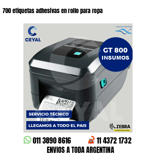 700 etiquetas adhesivas en rollo para ropa