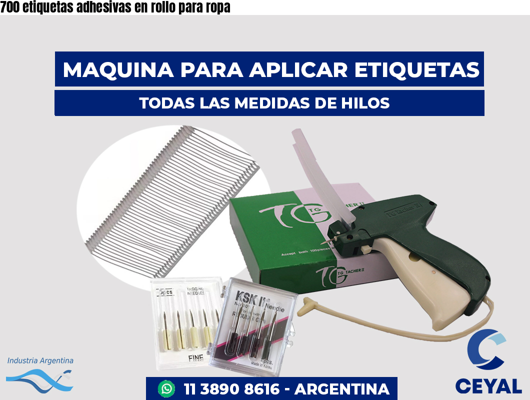700 etiquetas adhesivas en rollo para ropa