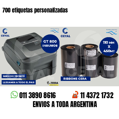 700 etiquetas personalizadas