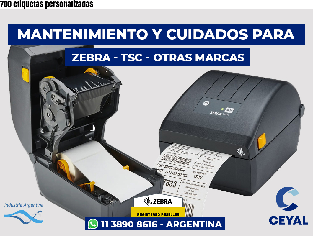 700 etiquetas personalizadas