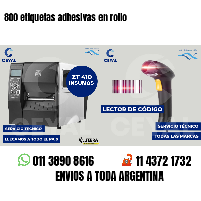 800 etiquetas adhesivas en rollo
